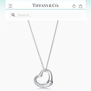 Elsa Peretti  - Open Heart Necklace - Tiffany - NEVER WORN - ORIGINAL WRAPPING